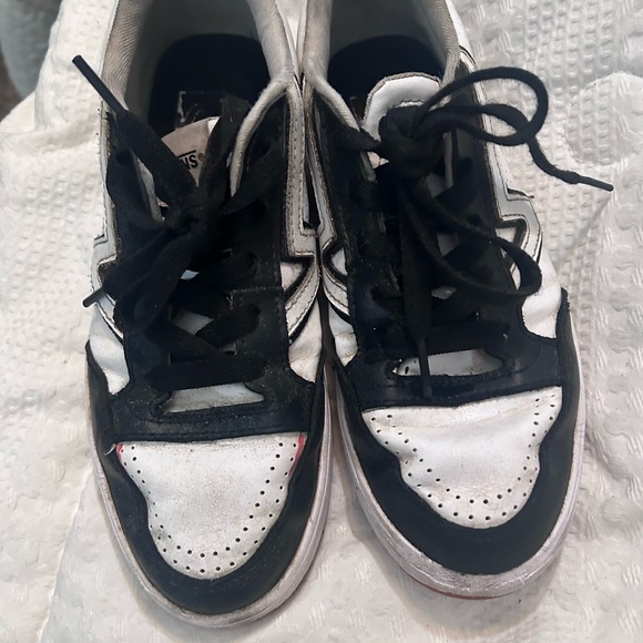 Vans Lowland ComfyCush Leather Shoe - Black / White, Mid- Rise - Picture 3 of 7